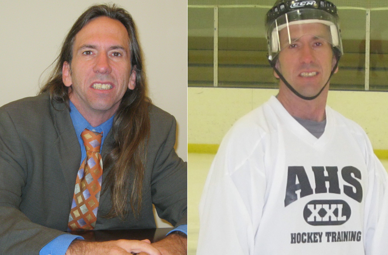 Georgetown attorney Gerry Gray spends most of his time in a suit and tie during his day job as a bankruptcy lawyer. But he spends his free time with a stick and puck as a regular hockey player at Harrington's Centre Ice Rink. BY RYAN MAVITY