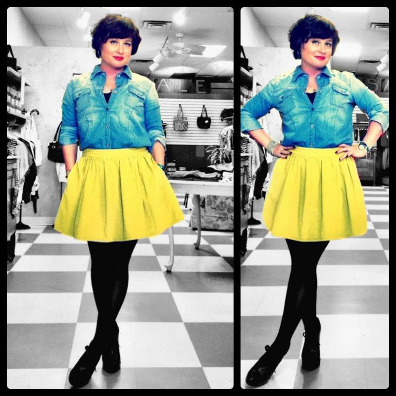 Jennifer Peer White models pieces from her shop, Downtown Cowgirl, on Rehoboth Avenue. SOURCE SUBMITTED