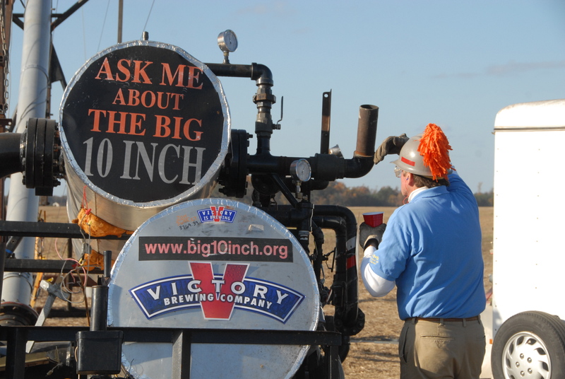 The Big 10 Inch air cannon holds the Guinness World Record for shooting a pumpkin the greatest distance, but not the actual Punkin Chunkin record. BY RON MACARTHUR
