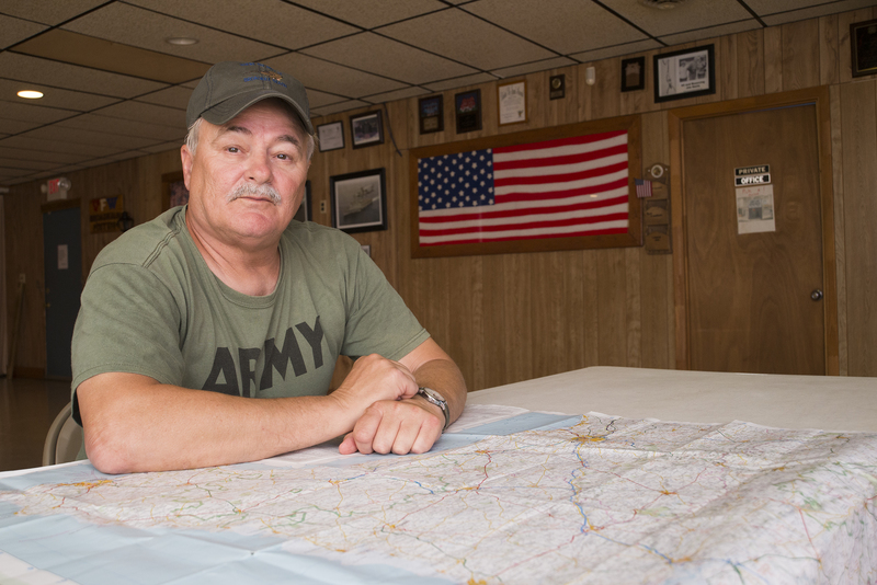 Vietnam Veteran John Hohman relaxes at VFW Post 6984, where Hohman is post commander. BY DENY HOWETH