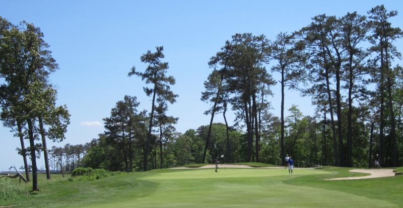 The second green at Kings Creek Country Club looks very different from how it once did thanks to the tree and underbrush removal project underway by Course Superintendent Mark Haschemeyer and his hardworking staff. With far better access to light and air, the turf is among the healthiest patches on the entire golf course, according to Haschemeyer. FRITZ SCHRANCK PHOTO