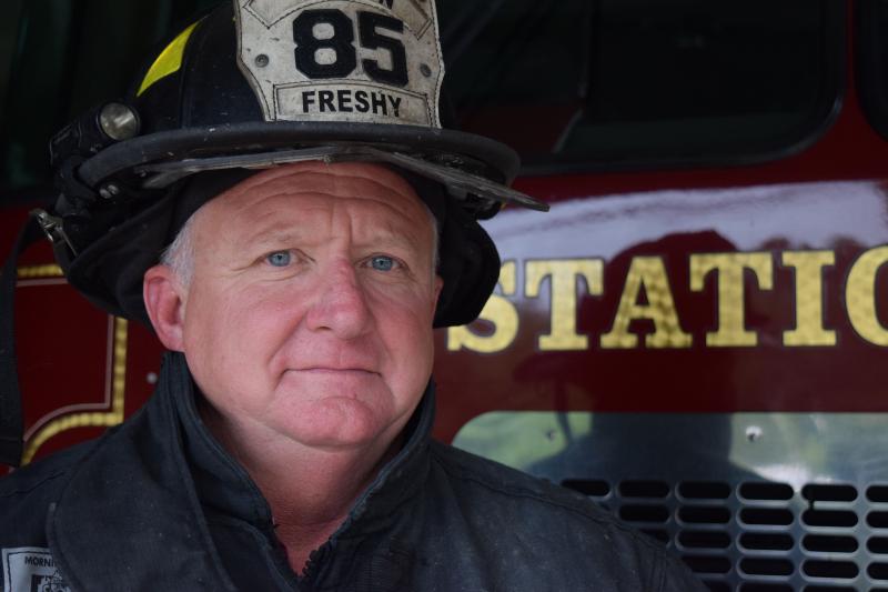 Ronald William “Bill” Wright, Jr., known throughout the Milton Fire Department as “Freshy,” said fighting fires is in his blood. He is approaching his 40th year with the department. MADDY LAURIA PHOTO