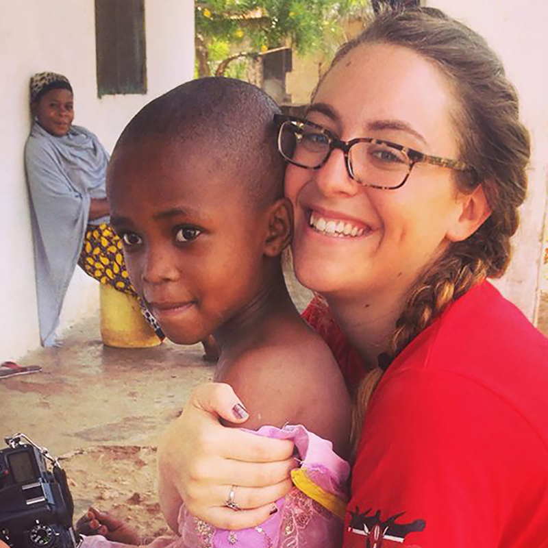 Leah Beach holding one of the children who attended a malnutrition weigh-in in Kenya. CONTRIBUTED PHOTO