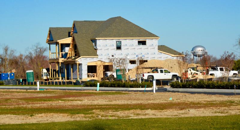 As construction proceeds on houses in the Showfield community along Gills Neck Road in Lewes, Sussex officials have approved an amenity plan for the development’s pool and clubhouse. RON MACARTHUR PHOTO