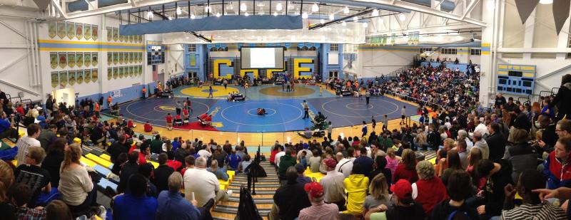 The DIAA state wrestling championships will be held at Dover High this year after being hosted by Cape for many years. DAN COOK PHOTO