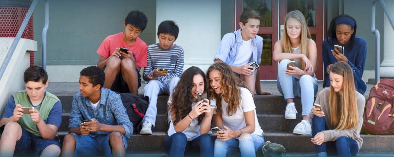 Kids spend on average 6.5 hours a day on screens, not including classroom or homework screen time. SCREENAGERSMOVIE.COM PHOTO