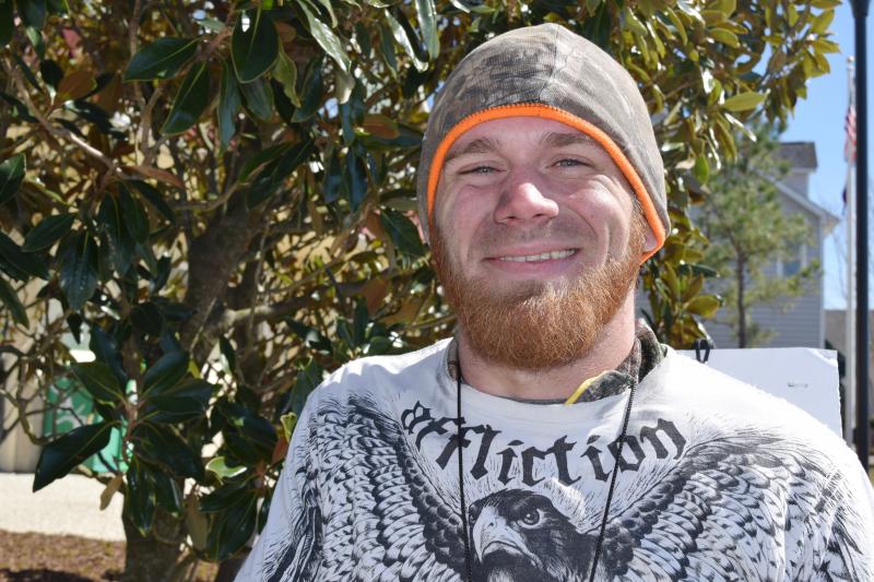 Mark “Rowdy” Daniel of Pensacola, Fla., left Cape Henlopen State Park March 23 for a cross-country trek he hopes to complete by the end of the year. MADDY LAURIA PHOTOS