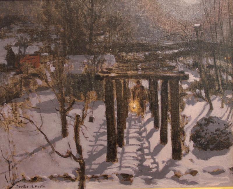 This nighttime scene by Orville Peets on exhibit in the Zwaanendael Museum shows the breadth of the artist’s interests and technique.