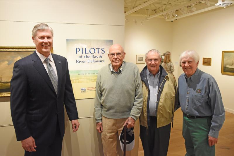 Jonathan C. Kemmerley, president of the Pilots’ Association for the Bay and River Delaware stands with retired pilots (l-r) Thomas Rowland Marshall, Ed Wyatt and James G. Maloney. NICK ROTH PHOTOS