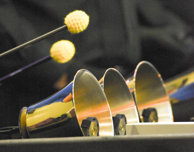 Large handbells can be used without lifting them.