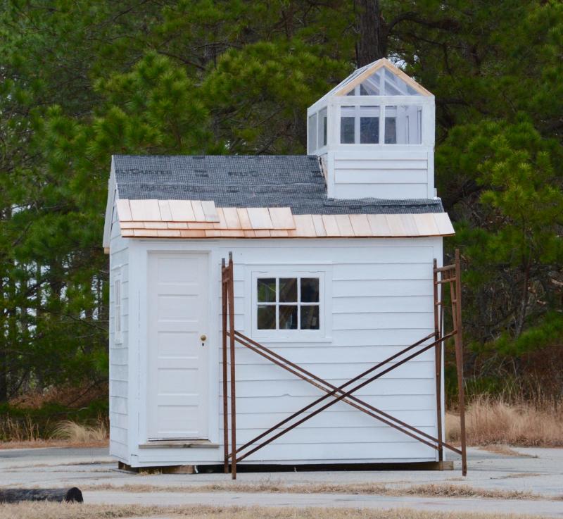 Volunteers are in the process of restoring this World War II warning shed used by residents looking for enemy aircraft.