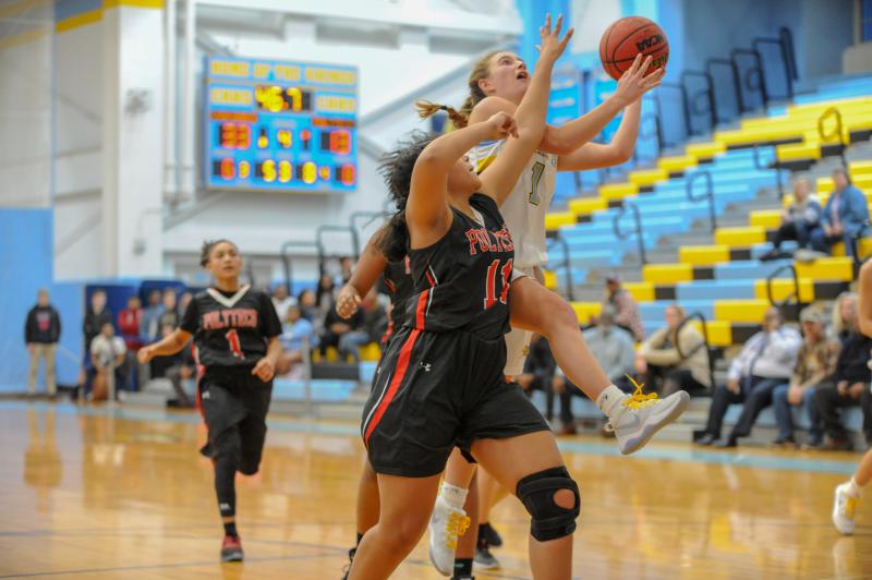 Ella Rishko powers to the basket for a left-handed layup. DAVE FREDERICK PHOTO