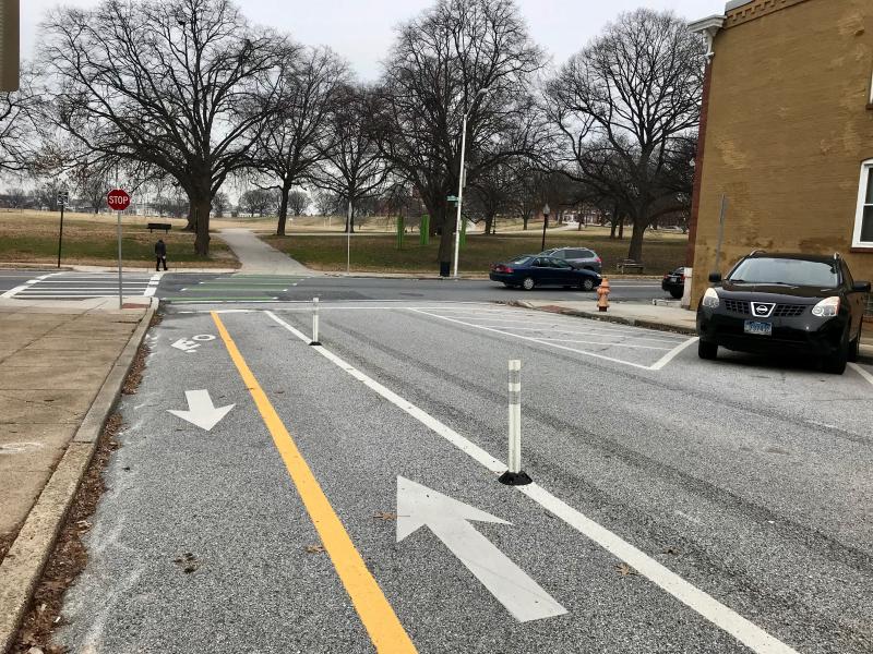 Did some urban exploring in Baltimore recently. Came across Potomac Street leading north from the harbor up to Patterson Park. The street is designated for bicycles and has two dedicated lanes separated from traffic with the flexible stanchions shown here. These would be good to impart a greater sense of safety on the Freeman Highway bridge in Lewes and along Rehoboth Avenue where there is a narrow bicycle lane west of the drawbridge for a quarter-mile or so. DENNIS FORNEY PHOTO