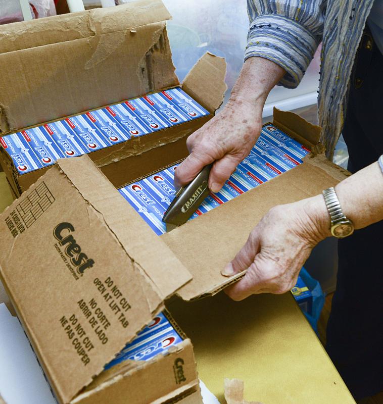 Donated toothpaste and brushes will be offered at the next pantry.