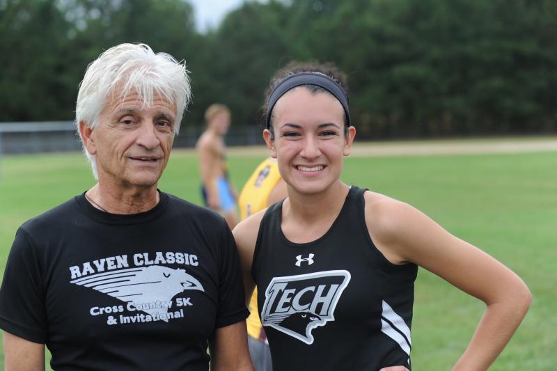 Coach Lou Nicoletti and runner Roxy Ramirez from 2015. FILE PHOTO
