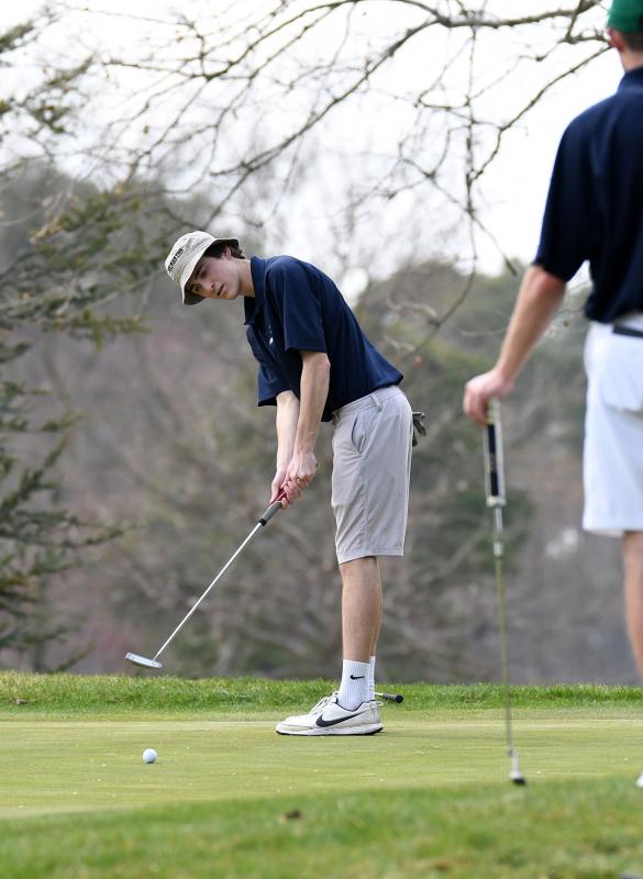 Cape’s Saxon Kalb makes a putt. He shot a 41 on the day.