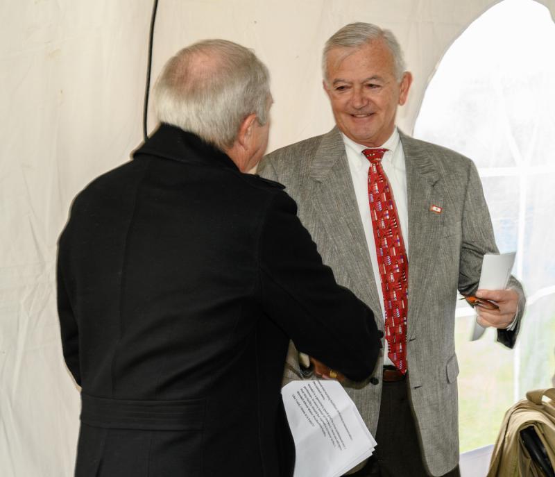 Former BPW President C. Wendell Alfred shares a moment with current President D. Preston Lee.