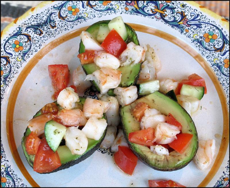 Avocado stuffed with shrimp salad. JACK CLEMONS PHOTO