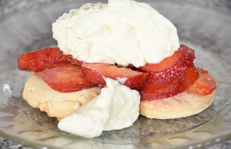 Homemade strawberry shortcake will be available May 25 at the YF&R Strawberry Festival in Dover. WIKIPEDIA PHOTO