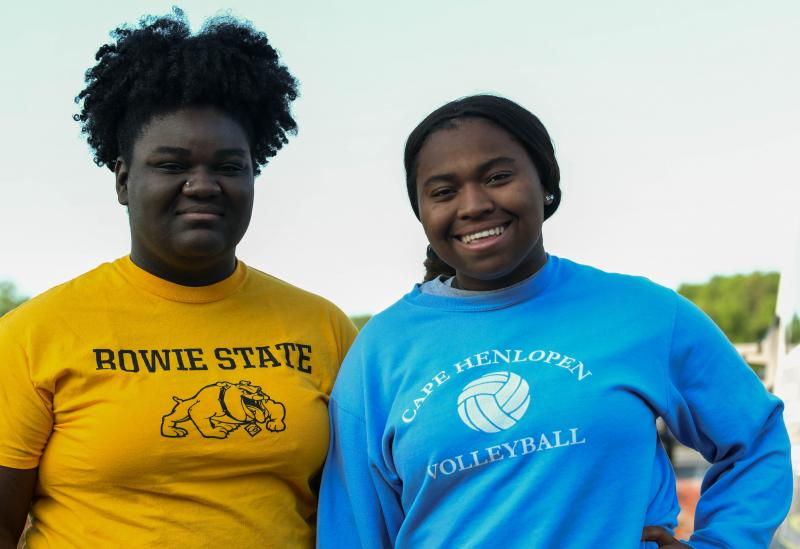 Ce’yra Middletown, left, and Mackenzie Parker are winners of the Bill Degnan Faith in Human Spirit Award.