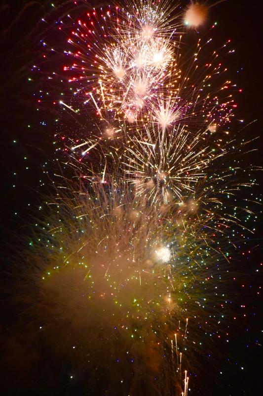 The grand finale brought cheers from the thousands watching the Lewes fireworks. RON MACARTHUR PHOTO
