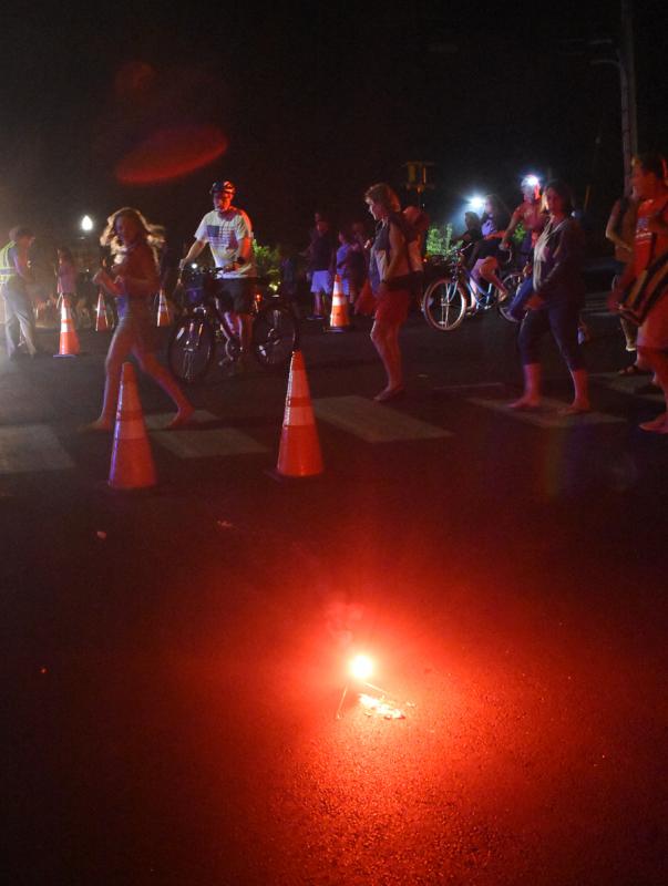 Lewes police worked hard to keep people moving.