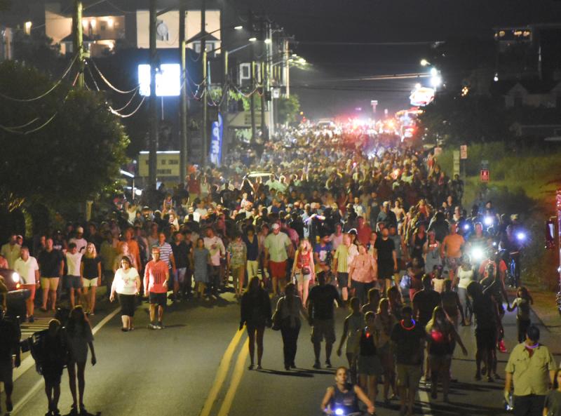 Mass exodus after the show.