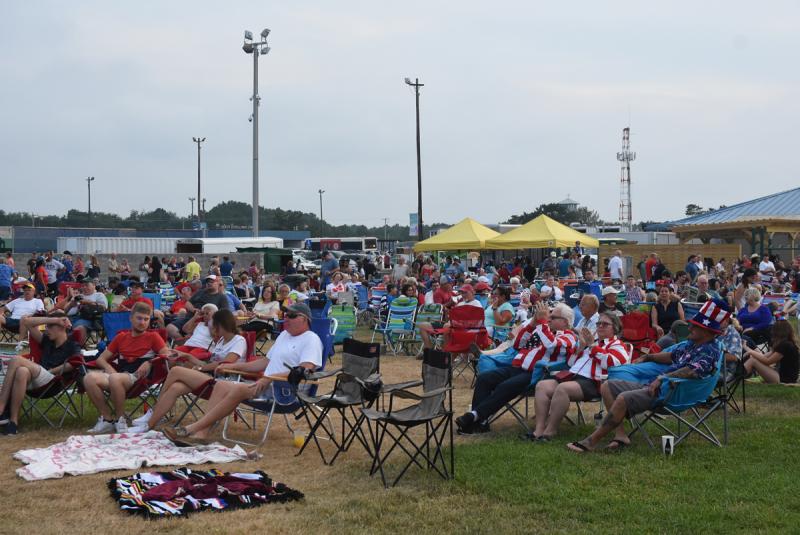 A large crowd arrived early at the Cape May-Lewes Ferry.
