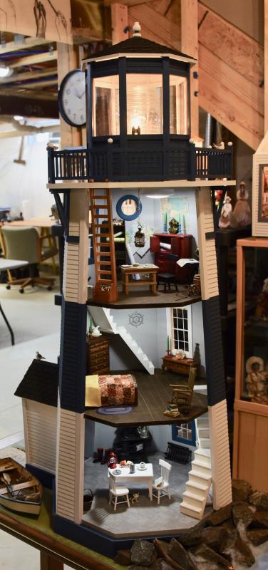 One of the most recent projects completed was a lighthouse with an authentic beacon.