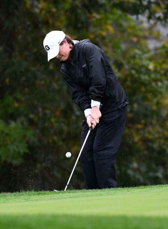 Georgetown’s Ashley Fitzgibbons pops one on the green.