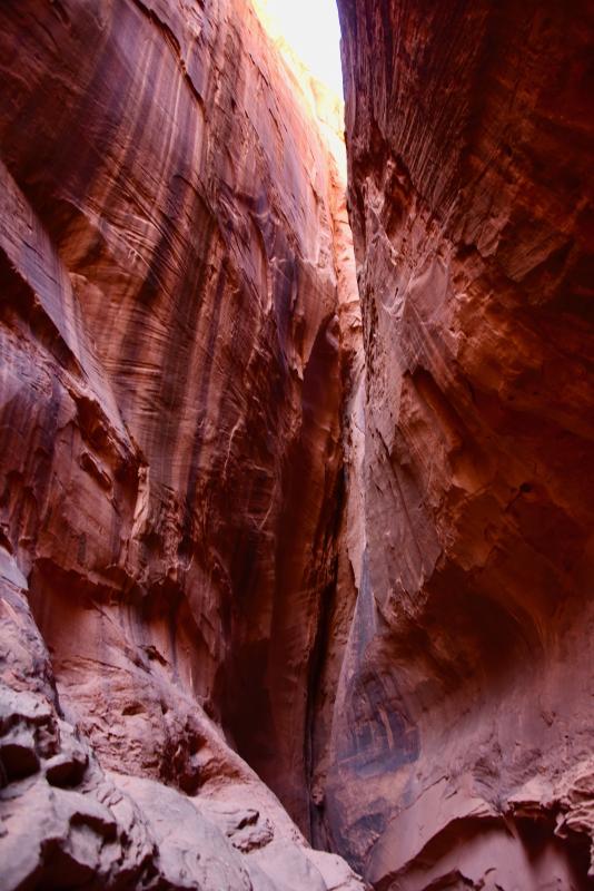 A slot canyon in Long Canyon off the Burr Trail Scenic Backway.