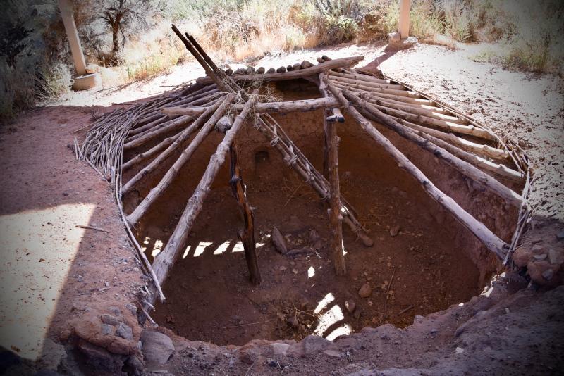 A dugout at Anasazi State Park Museum in Boulder.