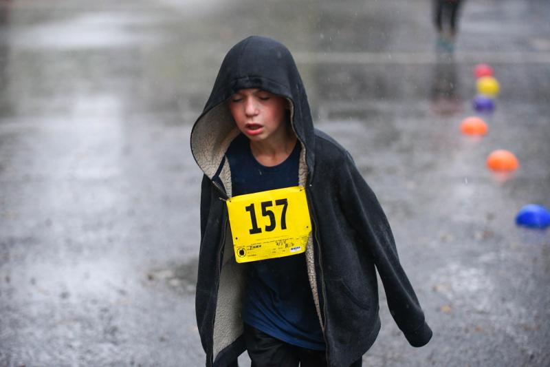 William Frank crossed the finish line and said, “This is not fun.”