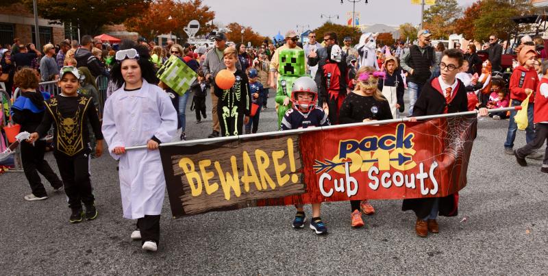 Cub Scouts dressed in a variety of costumes take part in the Sea Witch Parade. RON MACARTHUR PHOTO