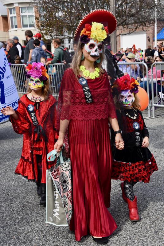 Ready for the Day of the Dead are Larisa, Olivia and Molly Jack of Leesport, Pa. RON MACARTHUR PHOTO