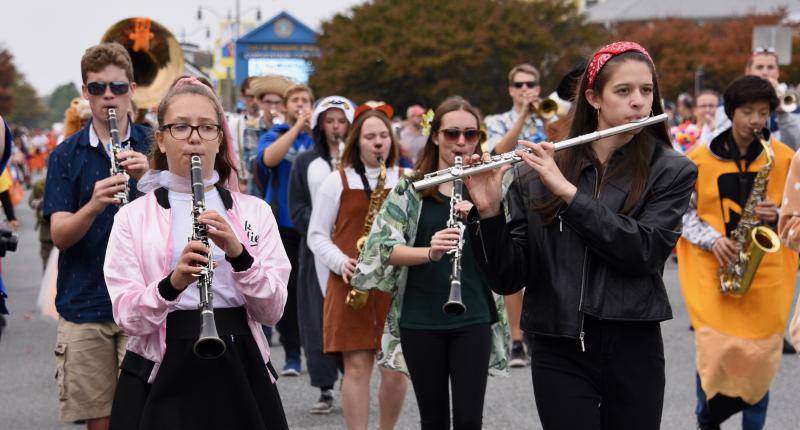 The Kutztown, Pa., High School Band takes part in the annual Sea Witch Costume Parade. RON MACARTHUR PHOTO