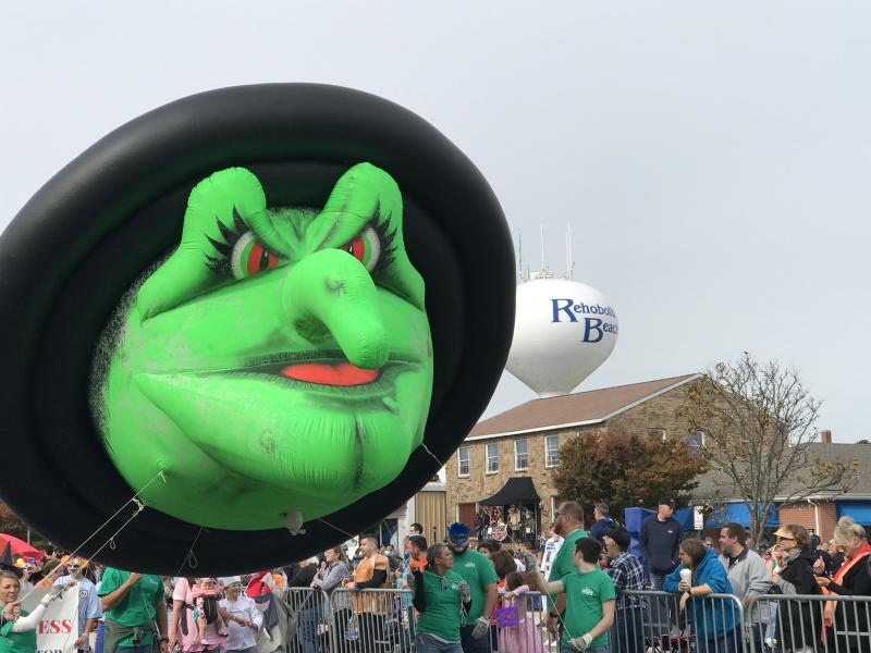 The iconic Sea Witch balloon - aka Sally the Sea Witch - makes its way down Rehoboth Avenue. EDWIN KRUMM PHOTO