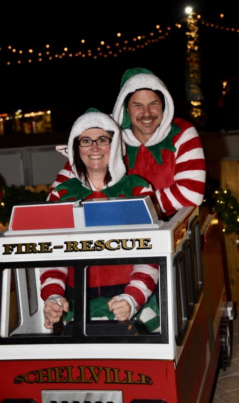 Amy and John Boyer of Middletown are dressed for the holiday.