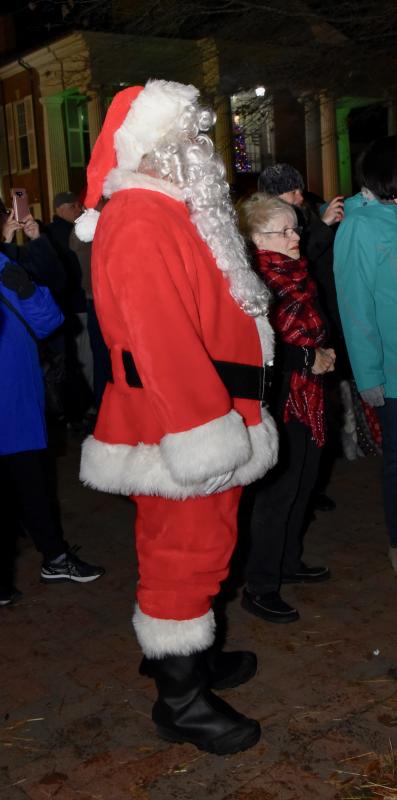 Santa Claus joins the crowd on The Circle.