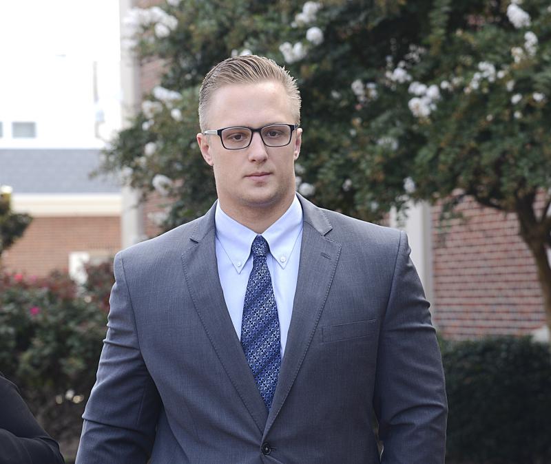 Clay Conaway outside Delaware Superior Court in Georgetown during his first trial in September. Conaway’s second trial on sexual assault charges will begin Monday, Feb. 10, in Wilmington. FILE PHOTO
