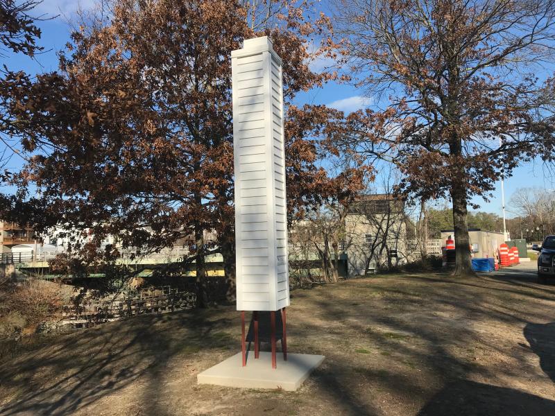The U.S. Army Corps of Engineers issued a license to the Lovett family in Rehoboth to operate and maintain this chimney swift tower on Canal Street next to the Rehoboth Avenue drawbridge. DENNIS FORNEY PHOTOS