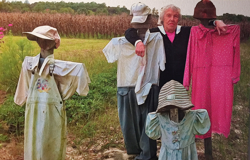 Gladys Wilkins is shown at her Milton farm in this photo, courtesy of Jeanie Greenhaugh.
