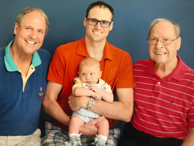 Edward B. Carter Jr., left, is shown in a generational photo with his son Bryant J. Carter and grandson Hudson Quinn Carter, and his father, Edward B. Carter Sr. SUBMITTED PHOTO