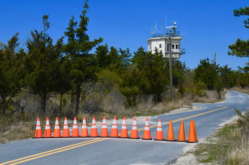 The point in Cape Henlopen State Park is closed to all traffic with no beach access.
