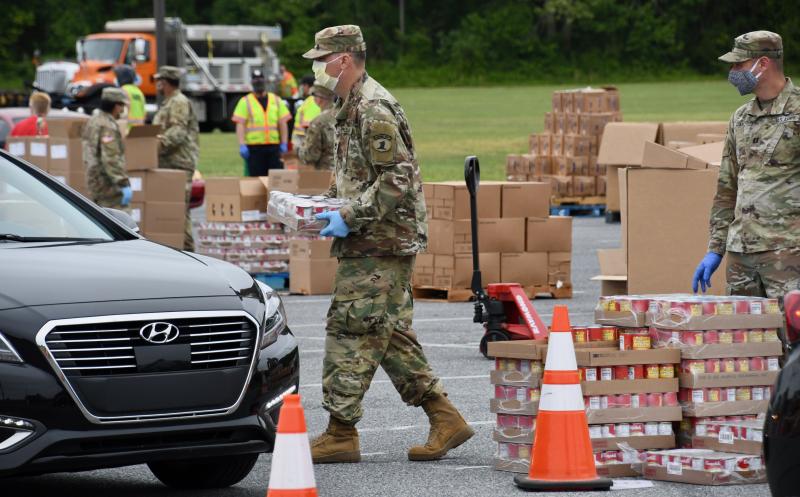 Members of the Delaware Army National Guard have been instrumental in all Delaware Food Bank distributions across the state.