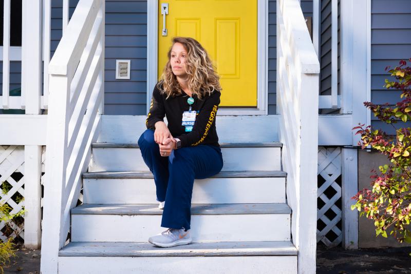 Lindsay Lyman, a critical care and cardiothoracic critical care nurse at Beebe Healthcare. NEIL PARRY PHOTOS