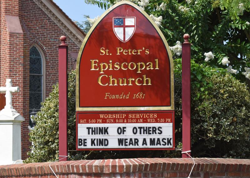 St. Peter’s Episcopal Church on Second Street in Lewes offers a message of kindness during difficult times.