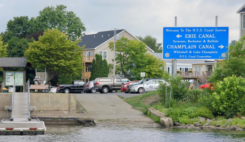 After trailering NELLIE PEACH twelve hours last Wednesday from Lewes to Waterford, New York, we launched at Lock One Marina on the Champlain Canal before entering the Erie Canal - down the Hudson River a ways - at Waterford. DENNIS FORNEY PHOTOS