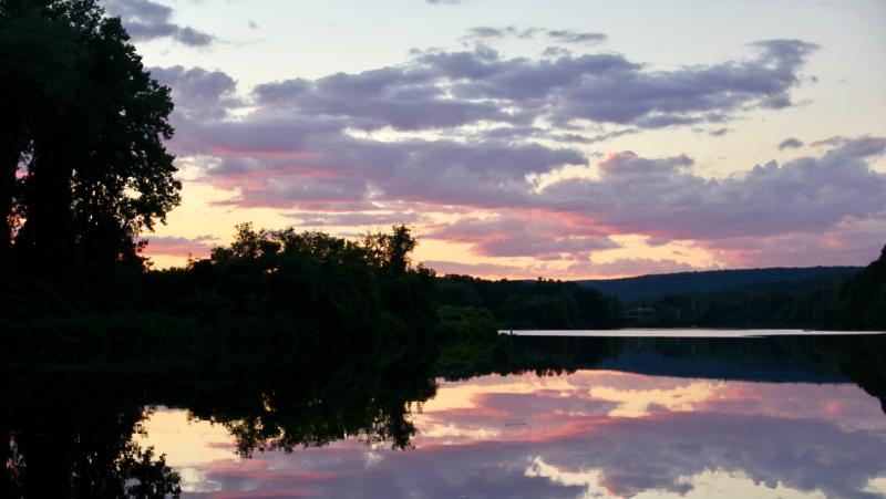 And, to close things out, a colorful sunset at an anchorage inside Daylis Island along the Erie Canal.
