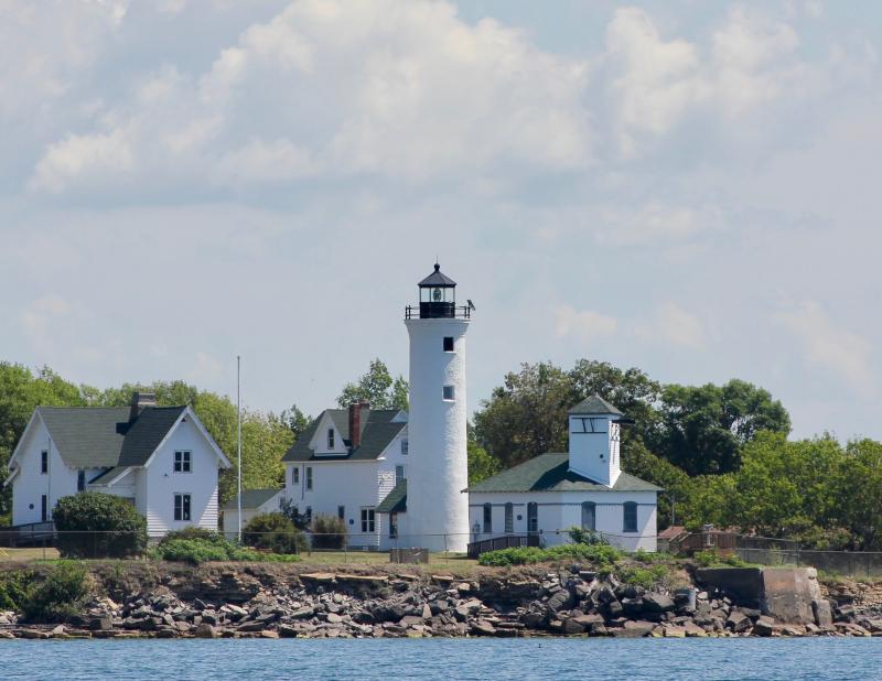 CAPE VINCENT LIGHTHOUSE - The lighthouse and associated buildings at Tibbetts Point on Cape Vincent.